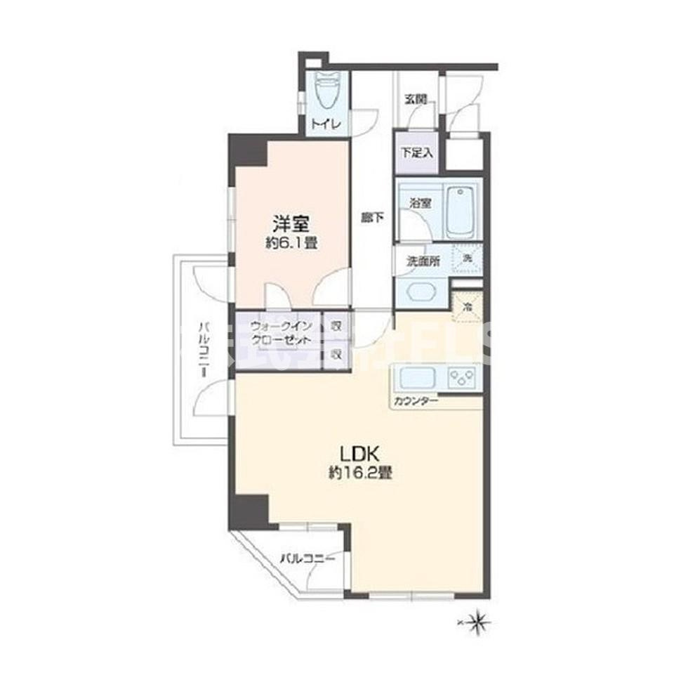 新宿区四谷４丁目の賃貸マンションの間取り