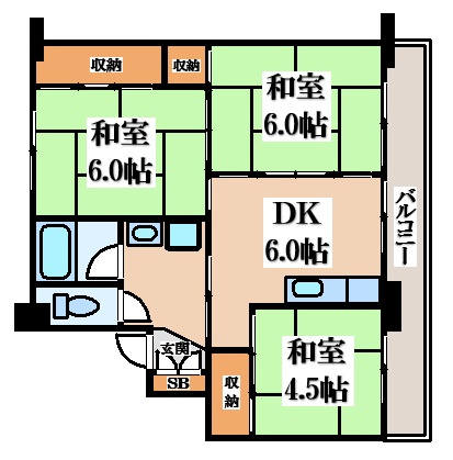 【間取り】 | ビレッジハウスひの