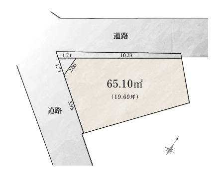 板橋区大山西町　アクセス抜群×北西角地　建築条件付売地の土地図