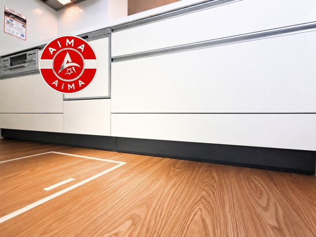 糟屋郡新宮町下府1丁目第2-1棟（1号棟）の内観：施工例|キッチン。グリル・食器洗い乾燥機・浄水器も完備。