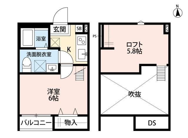 さいたま市緑区大字大間木のアパートの間取り