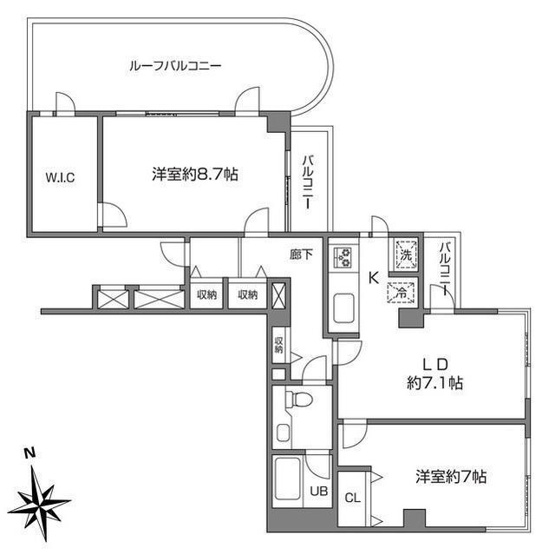 【間取り】 | ハウス東雪谷 | 間取り図