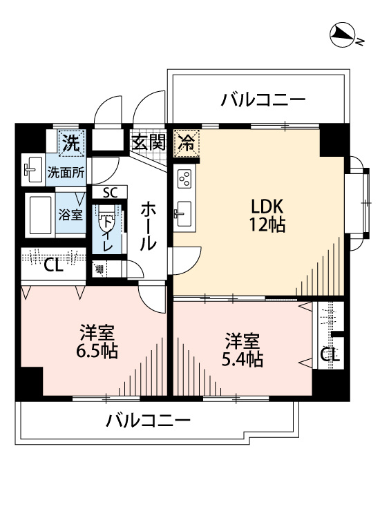 ヴェルドール六甲道の間取り