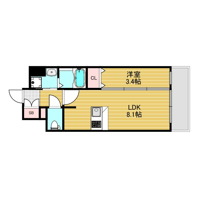 プレサンス新大阪ジェイズの間取り
