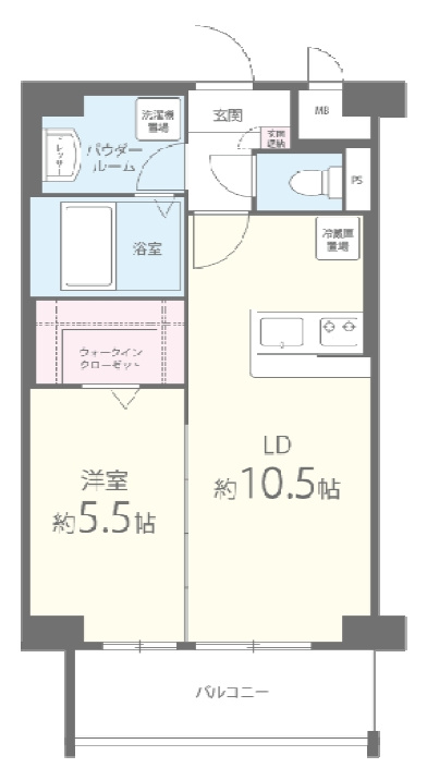 プレミアムワンの間取り|使いやすい間取りです。