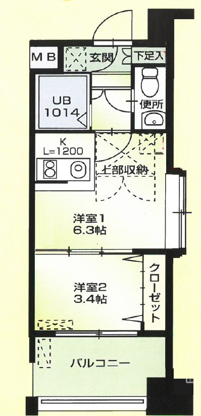 No.62　TOWERS AVANTGARDE博多の間取り|使いやすい間取りです。