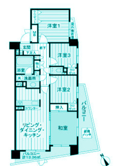 【間取り】 | 向ヶ丘遊園東ガーデンハウス２番館