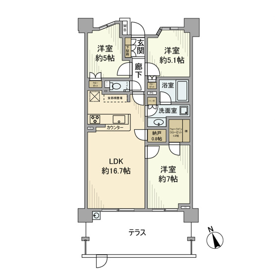 【間取り】 | パークホームズ津田沼奏の杜