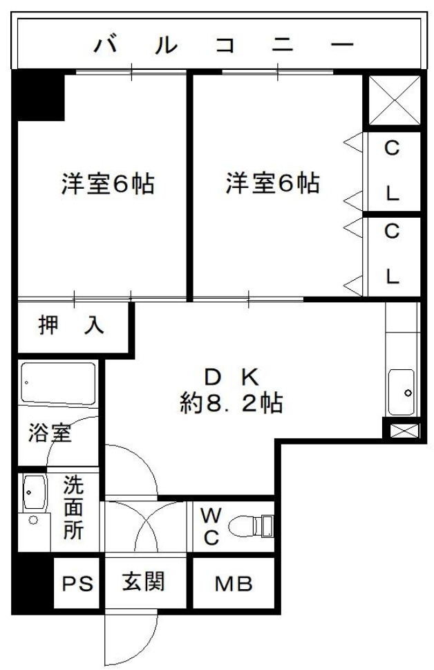 ハピネス布施の間取り
