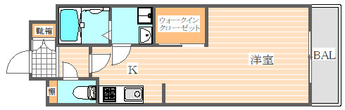 エンクレスト博多駅東の間取り|使いやすい間取りです。