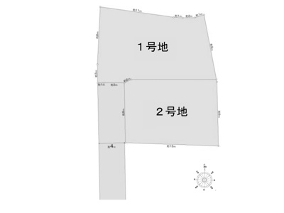 【区画図】 | 奈良市紀寺町の新築一戸建 全２区画 | 全体区画図