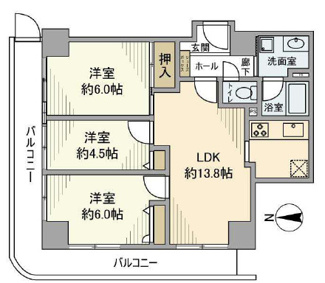 【間取り】 | キングマンション天神橋Ⅱ　豊崎東小学校区 | キングマンション天神橋Ⅱ　間取り