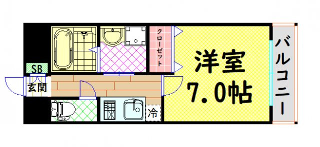【間取り】 | オーロラタワー難波