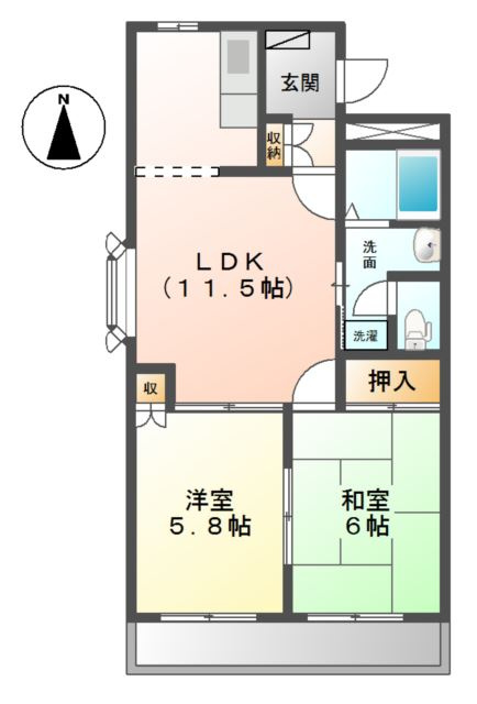 アルシオン壱番館の間取り