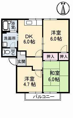 【間取り】 | フレグランス南風Ⅰ