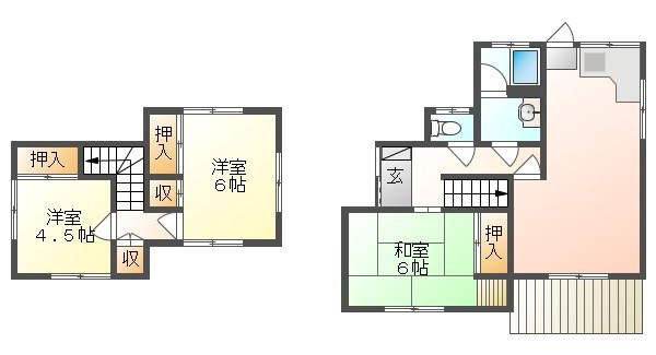 【間取り】 | 浜戸建て