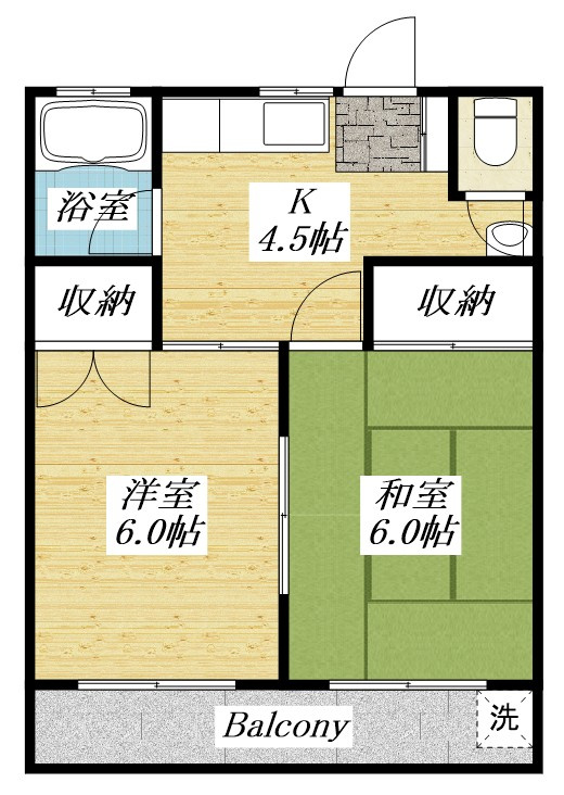 第1スザキハイツの間取り
