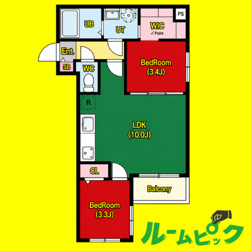 ilusion本陣北　名古屋市賃貸　仲介手数料無料の間取り