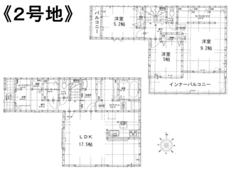 【間取り】 | 奈良市紀寺町の新築一戸建 全２区画 | ２号地間取図