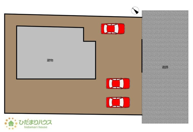 【区画図】 | 龍ケ崎市長山5丁目　中古戸建 | 南東側道路につき陽当たり良好。