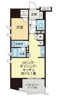 【間取り】 | ライオンズ千代田三崎町 | 間取りです。