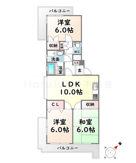 【間取り】 | グリーンヒル音聞【名古屋市賃貸・RC造】