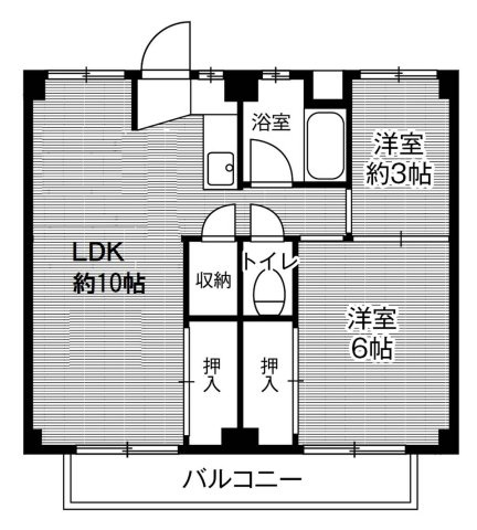 【間取り】 | ビレッジハウス高花平