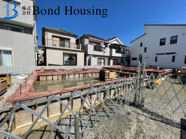 林崎松江海岸駅まで徒歩8分　松江　新築8区画　1号棟の前面道路含む現地写真