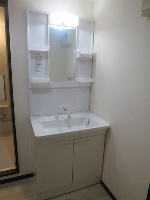 綴マンションの独立洗面台