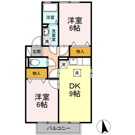 【間取り】 | コンフォート　D棟
