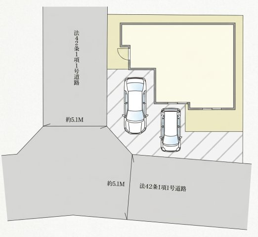 川越市今福　新築戸建て　ハートフルタウンの区画図
