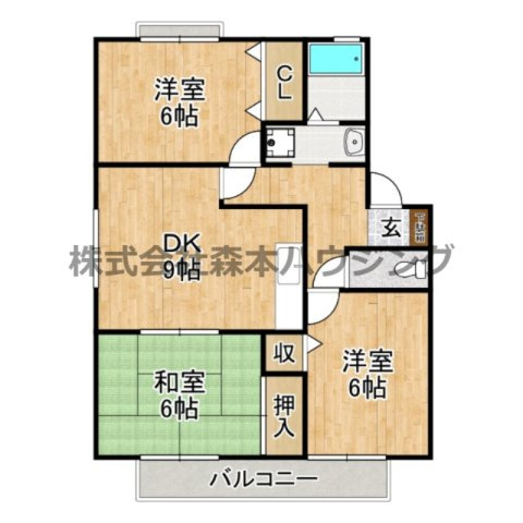 【間取り】 | 　ディアコート堀溝