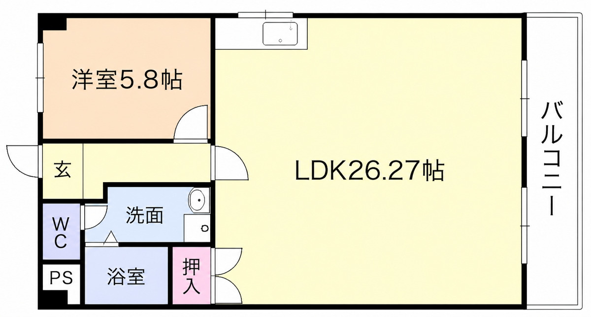 久留米パインハイツの間取り