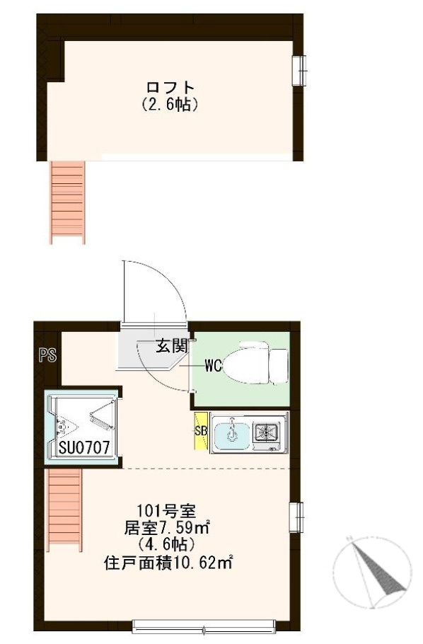 品川区南品川５丁目のアパートの間取り