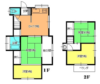【間取り】 | 岡本如意貸家