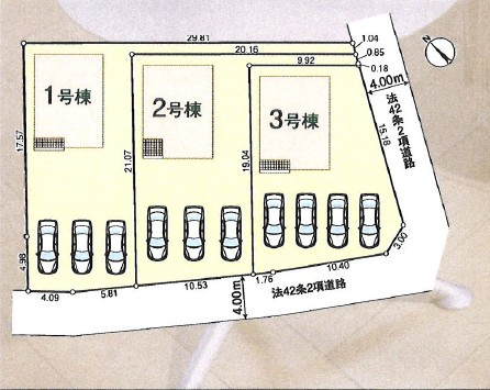 坂戸市浅羽新築戸建の区画図