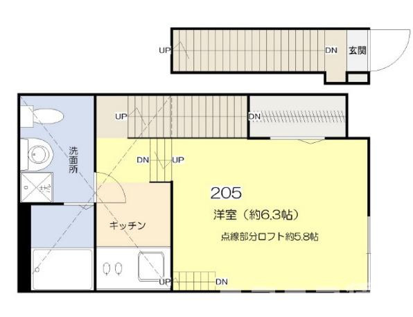 墨田区東墨田２丁目のアパートの間取り|
