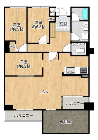 【間取り】 | 三田カルチャータウン・リフォレH棟 | 間取りです