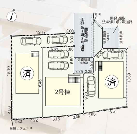 【区画図】 | 厚木市下川入　全３棟　新築住宅