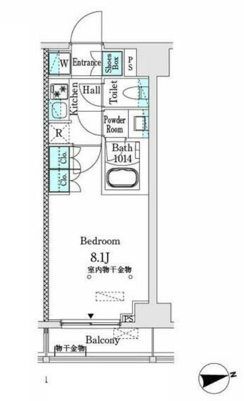 市谷仲之町ビューアパートメントの間取り
