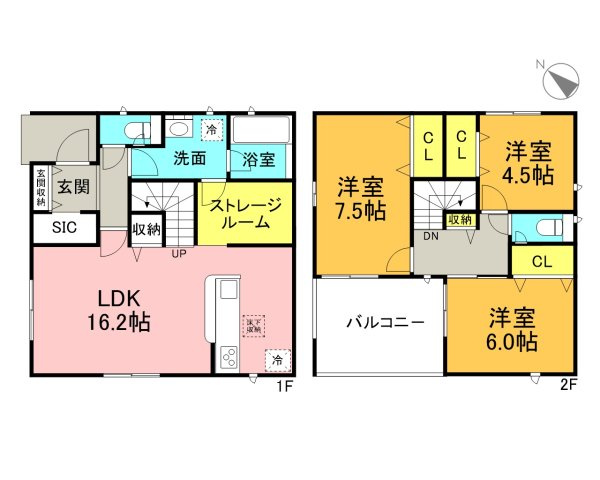 3LDK＋ストレージルーム＋バルコニー