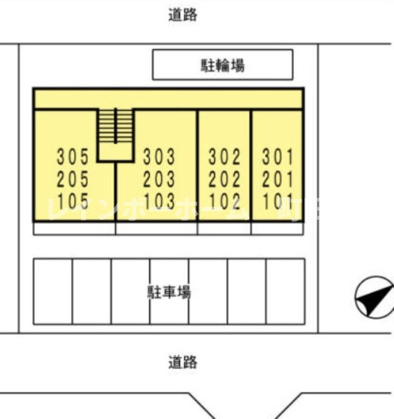 セジュールＭ松が枝※初期費用分割あと払いサービス利用可能物件の区画図