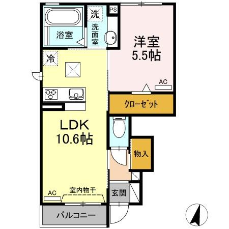 【間取り】 | D-room京和風穂波Ⅰ