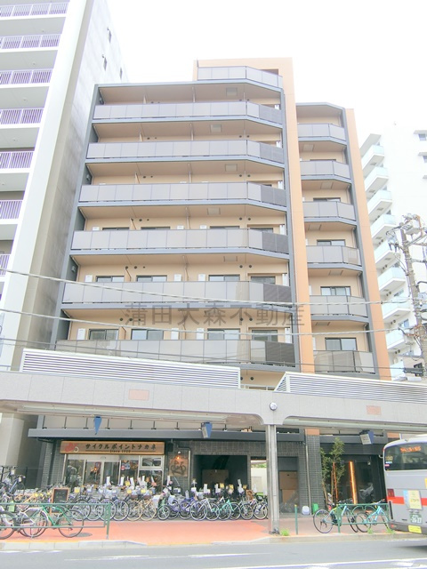 スプレスター大森山王の外観|2026年6月築　RC鉄筋コンクリート造地上9階建て総戸数37戸
東京都大田区山王3丁目　JR京浜東北線大森駅徒歩11分、京浜急行本線平和島駅徒歩17分