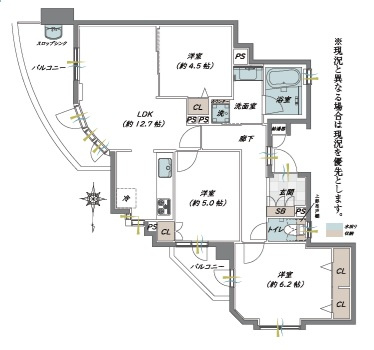 クレアシティ鶴見花博通りの間取り