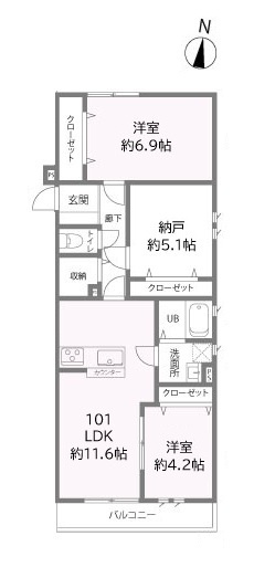 葛飾区立石３丁目の賃貸マンションの間取り