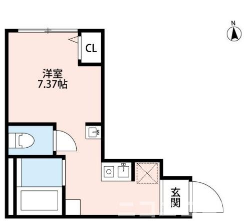 大田区仲六郷４丁目のアパートの間取り