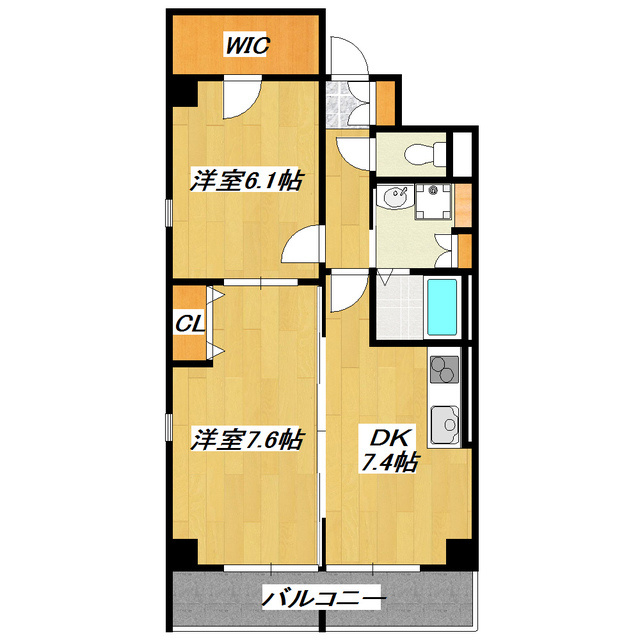 グランシャリオ篠崎の間取り|人気のオールフローリングです。