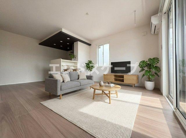 ハーベスト・ムーン　Ⅰの居間・リビング|家具はCGのイメージ画像になります。※実際に家具は付いておりません。

高崎、前橋のお部屋探しはエンドスケープまで！お客様の理想お聞かせ下さい♪