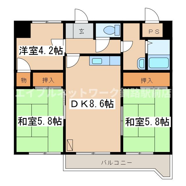 仲浜ハイツの間取り